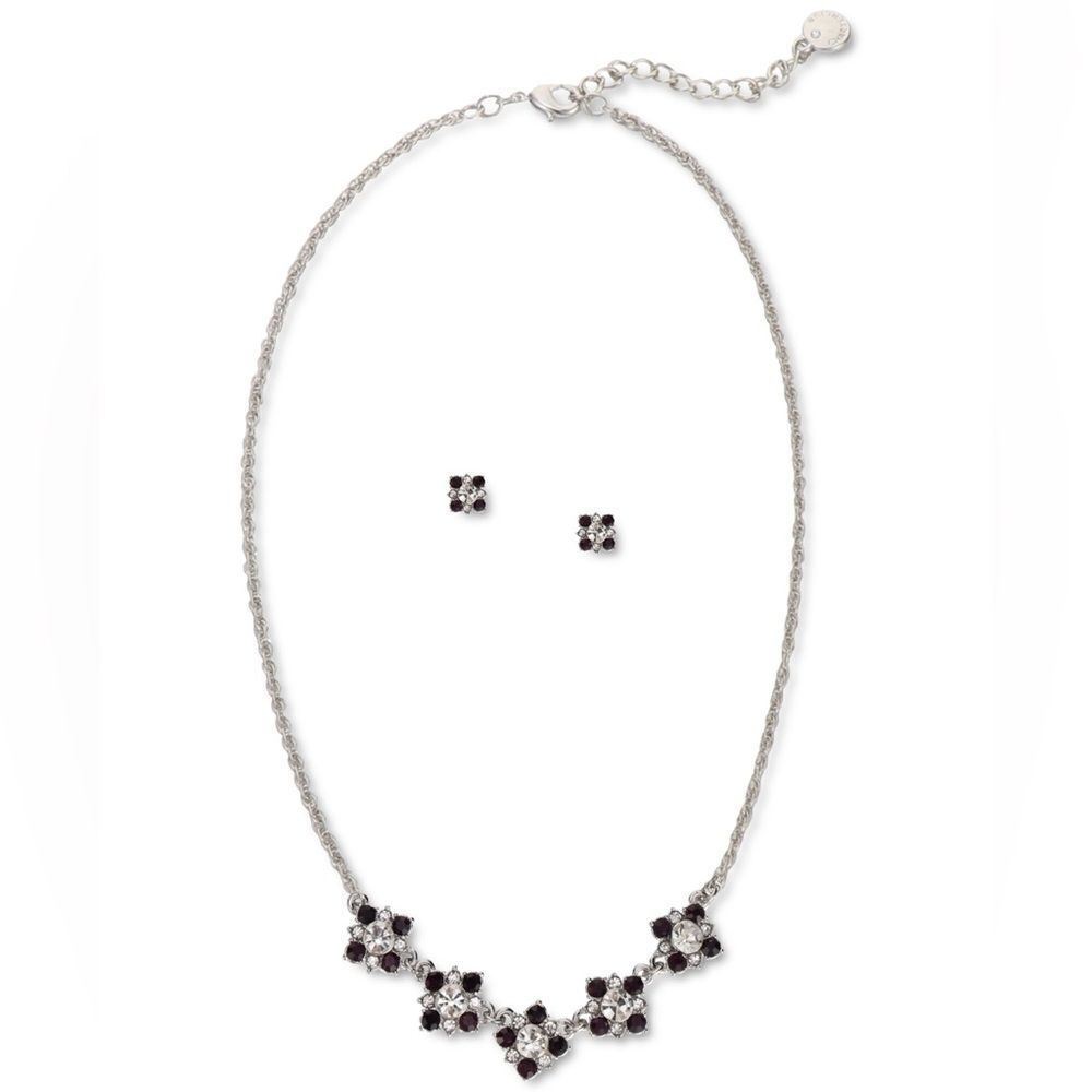 Charter Club Silver and Black Jewelry Set
